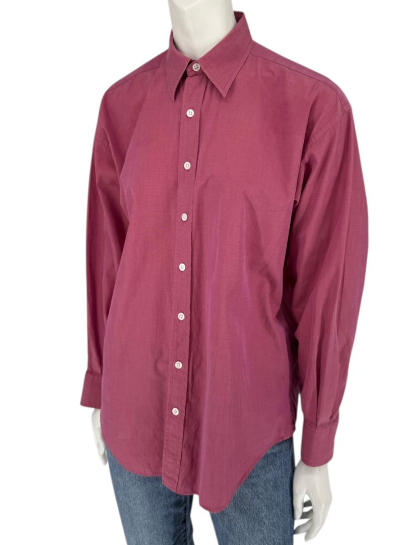 Craig Taylor Raspberry Pink 100% Cotton Button-Front Shirt – Size M