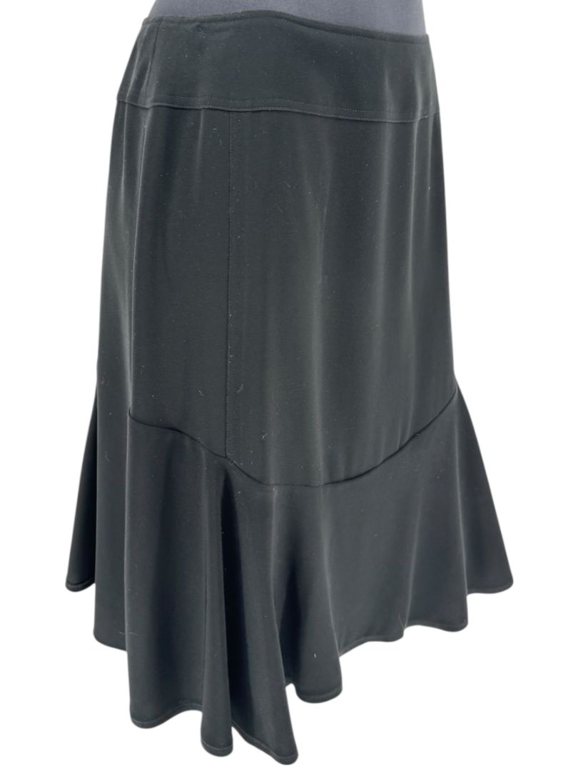 Chanel Black Flounce-Hem Skirt – Size FR 42 (US 10)