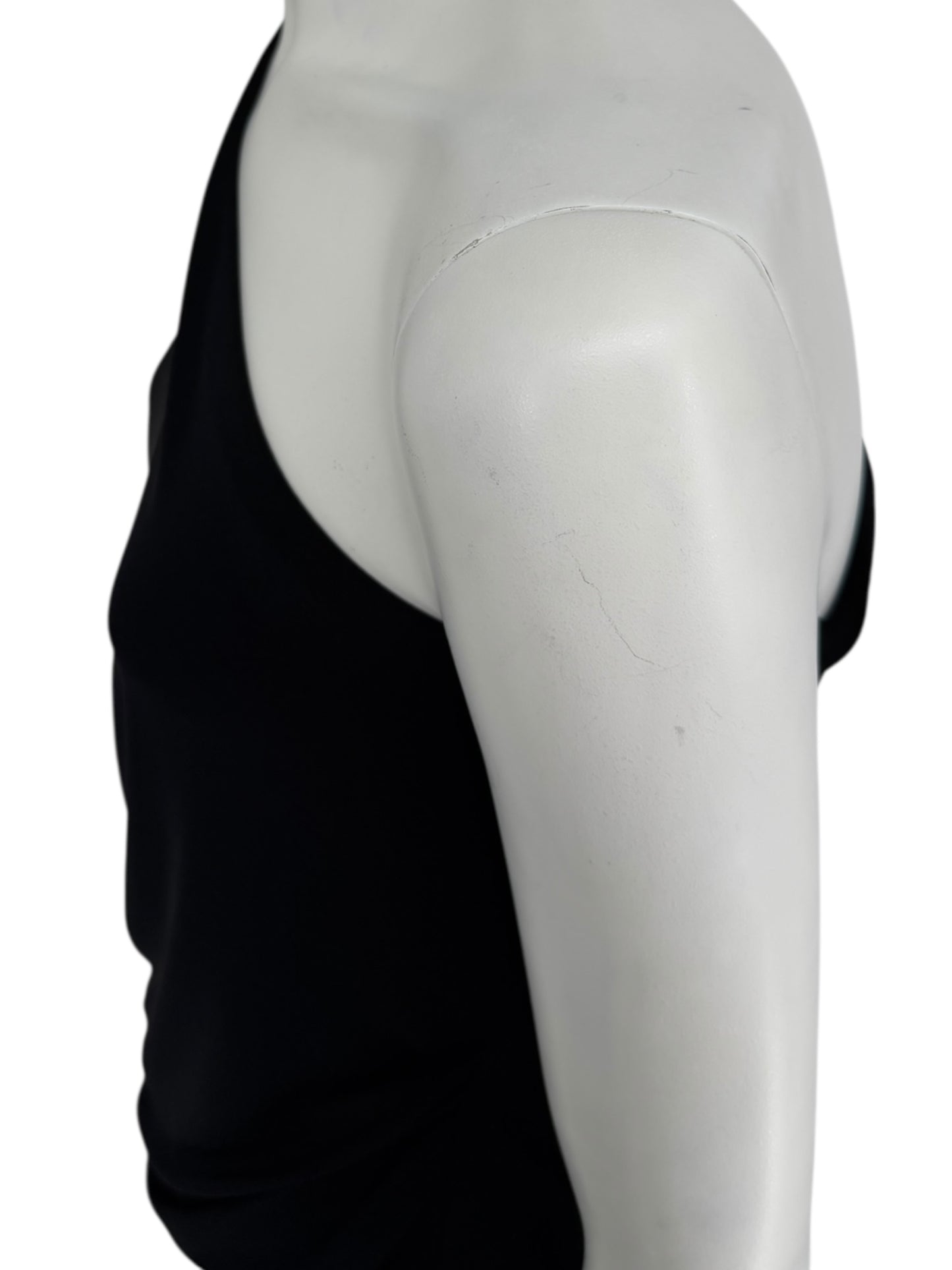 Lida Baday Black One-Shoulder Draped Top – Size XS
