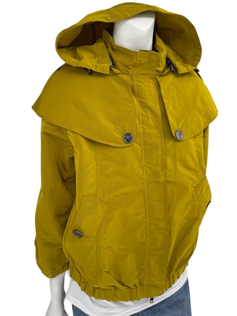 Burberry London Mustard Yellow Hooded Utility Jacket – Size L