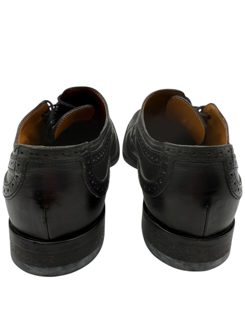 Alexander McQueen Black Leather Brogue Oxford Shoes – Men's Size 40