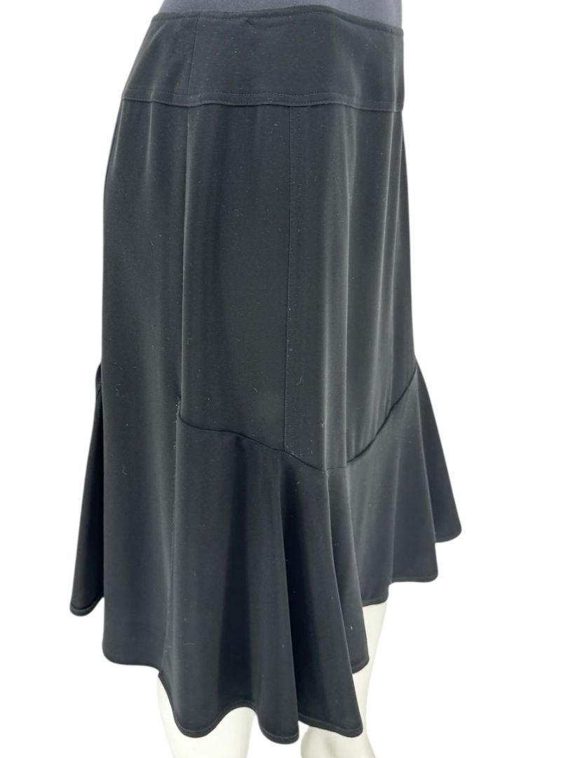 Chanel Black Flounce-Hem Skirt – Size FR 42 (US 10)