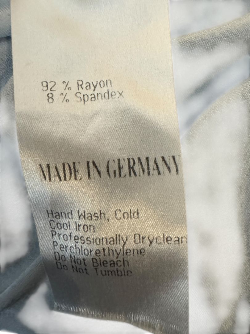 René Lezard Light Blue Draped Wrap Long Sleeve Top – Large  Made in Germany