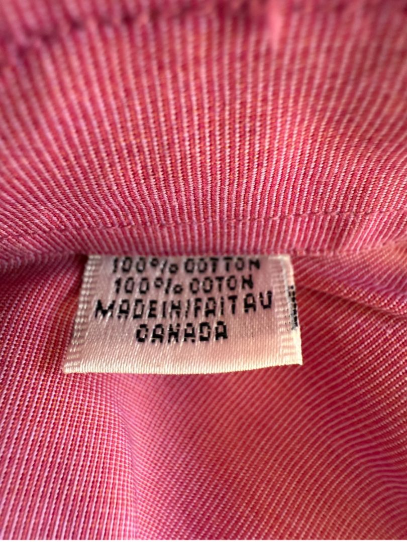 Craig Taylor Raspberry Pink 100% Cotton Button-Front Shirt – Size M