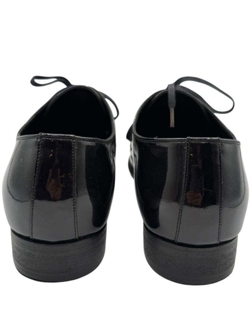 Christian Dior Black Patent Leather Oxford Shoes – Size 8 Men's