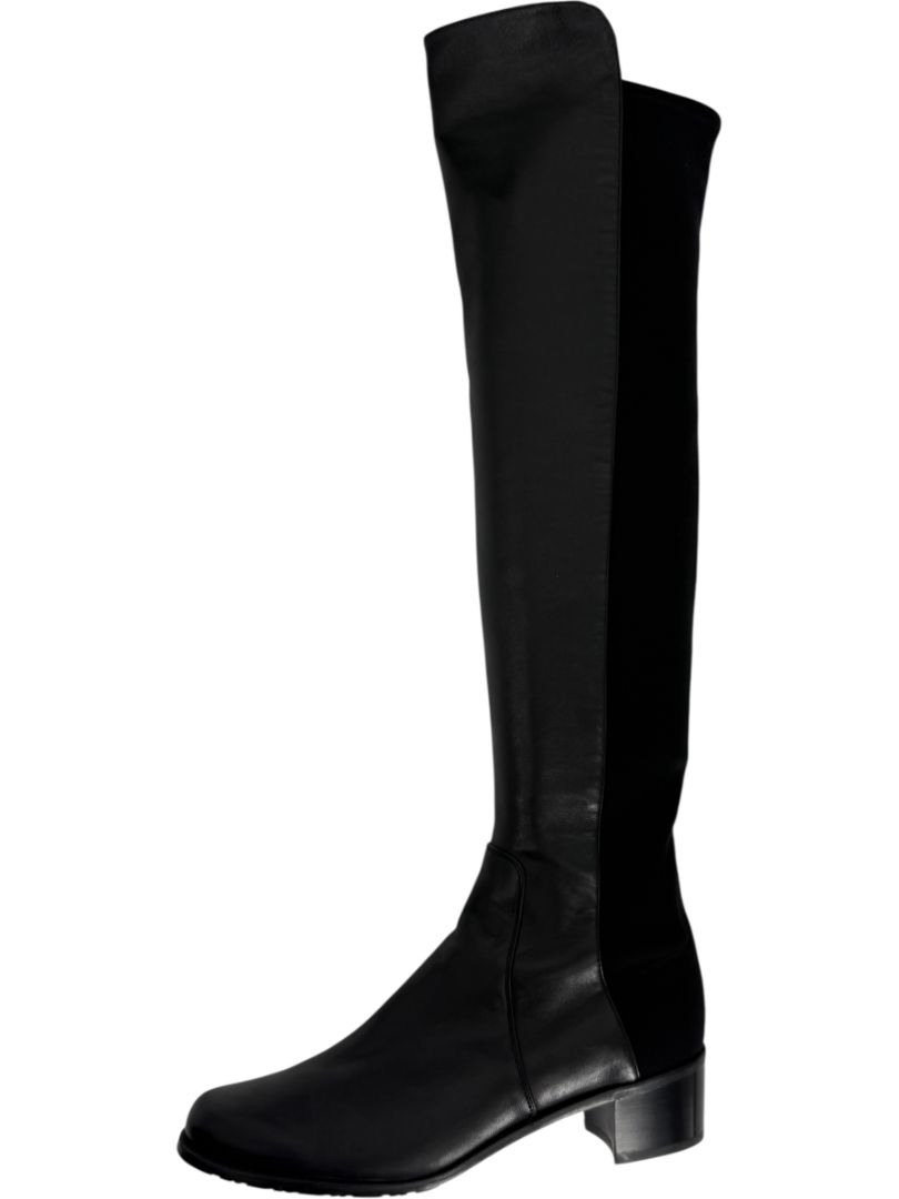 Stuart Weitzman Over-the-Knee 50/50 Leather Riding Boots – Size 8.5 M