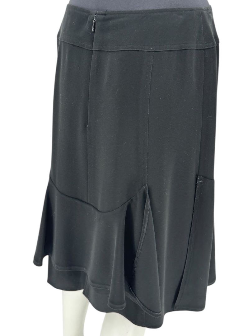Chanel Black Flounce-Hem Skirt – Size FR 42 (US 10)