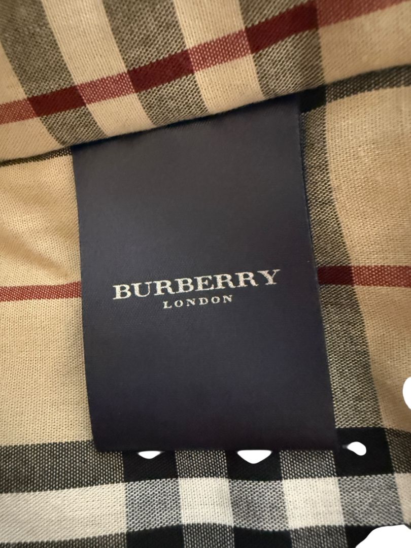 Burberry London Fuchsia Hooded Check-Lined Jacket – Size L