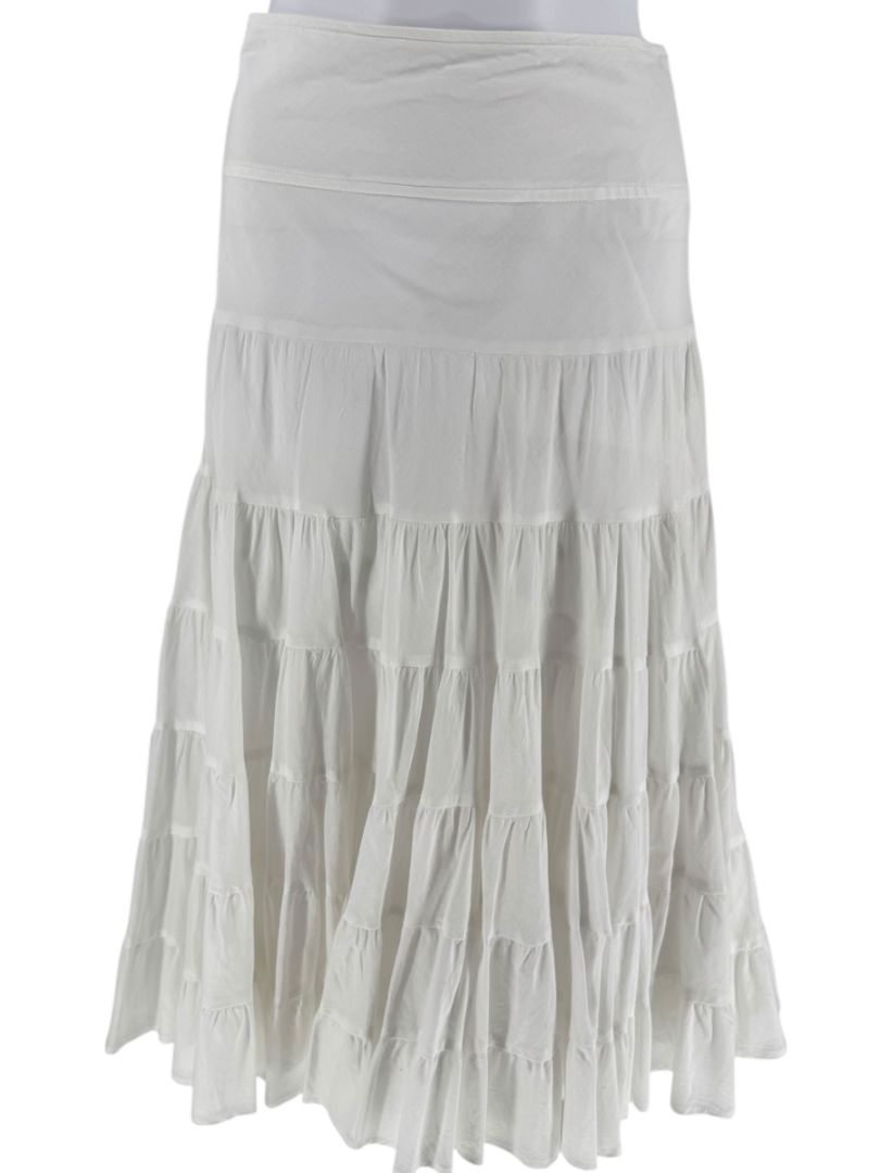 Pauw Amsterdam White Tiered Maxi Skirt – Size 3