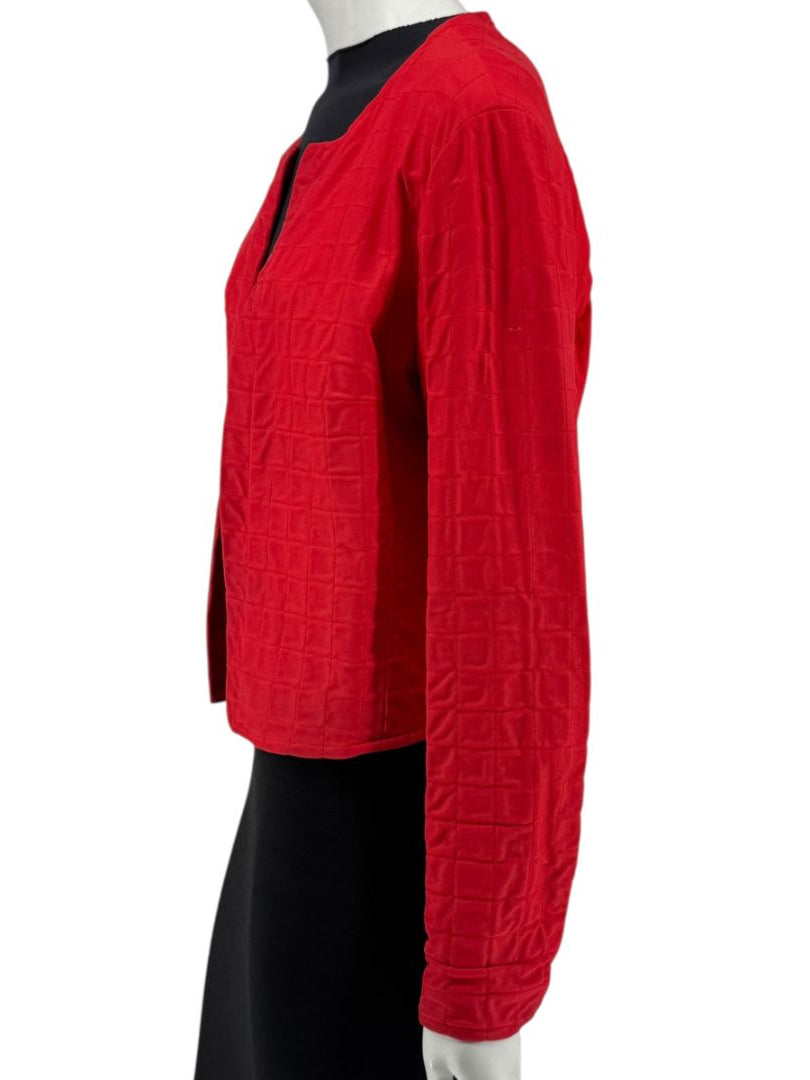 Chanel Red Quilted Identification Jacket – Size 42