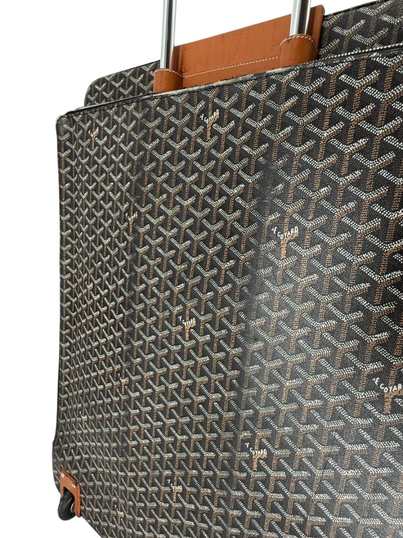Goyard Goyardine Canvas Large Rolling Suitcase – 25.6" x 19.7" x 9.8"