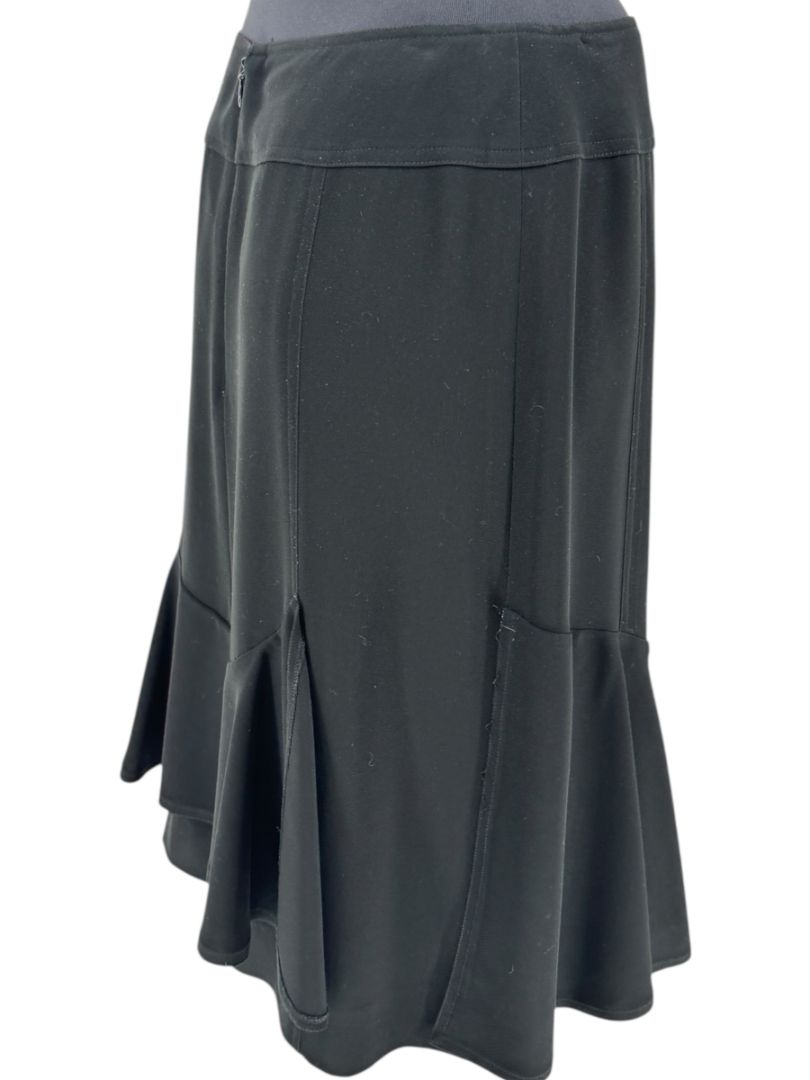 Chanel Black Flounce-Hem Skirt – Size FR 42 (US 10)