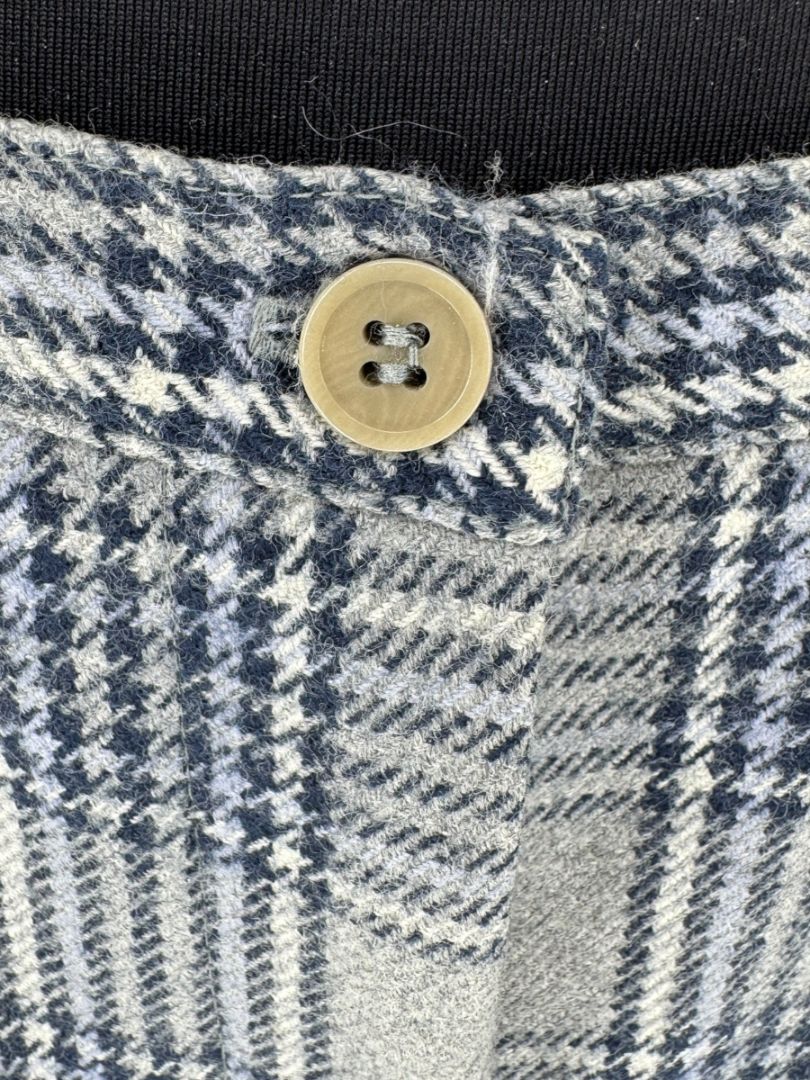 Oscar de la Renta Gray Plaid Wool Trousers – Size 14