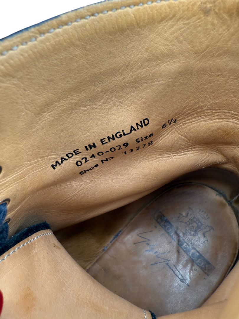 George Cox x Yohji Yamamoto Black Leather Brogue Boots – Size 6.5 Men’s