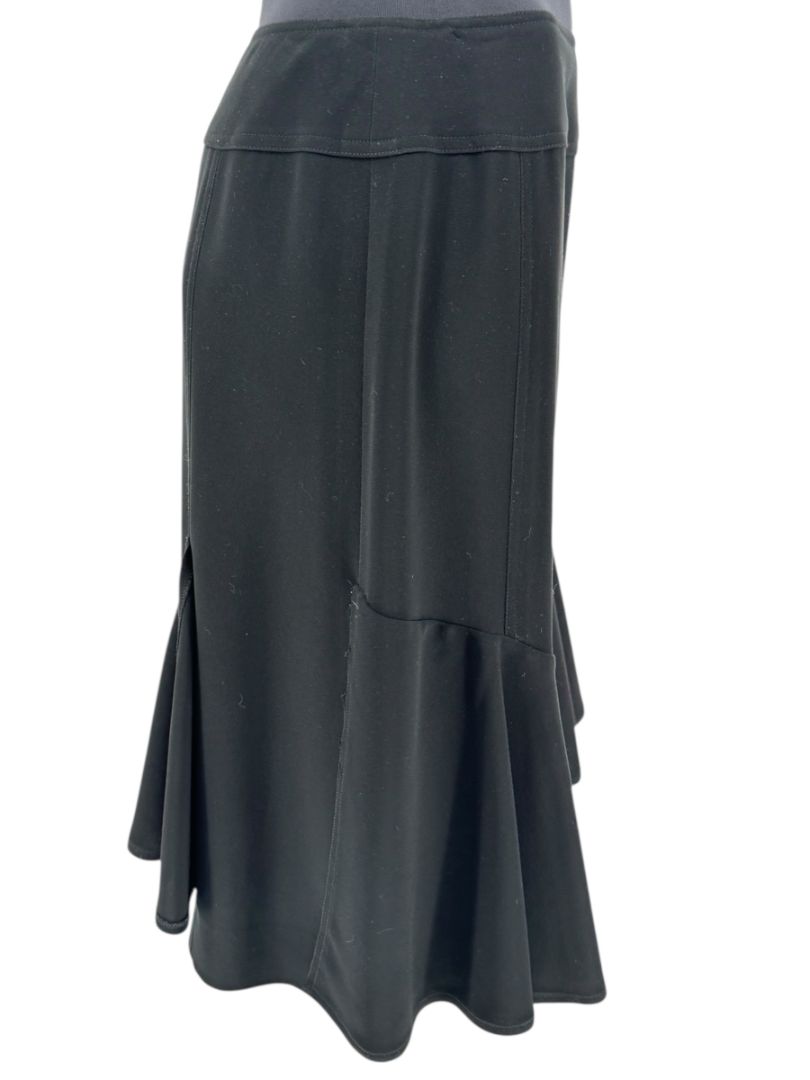 Chanel Black Flounce-Hem Skirt – Size FR 42 (US 10)