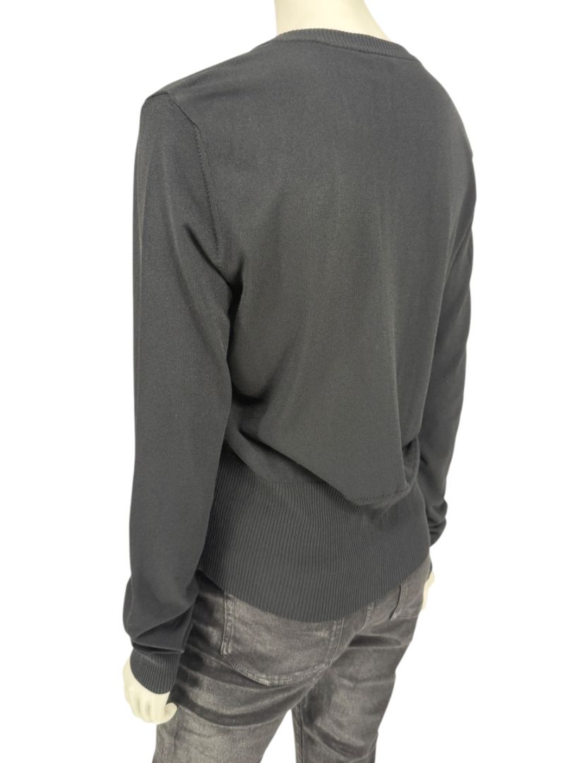 MaxMara Black Deep-V Cardigan – Size XL