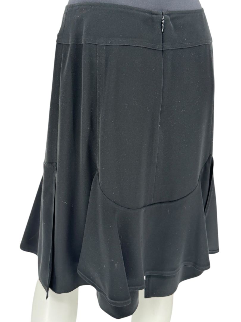 Chanel Black Flounce-Hem Skirt – Size FR 42 (US 10)