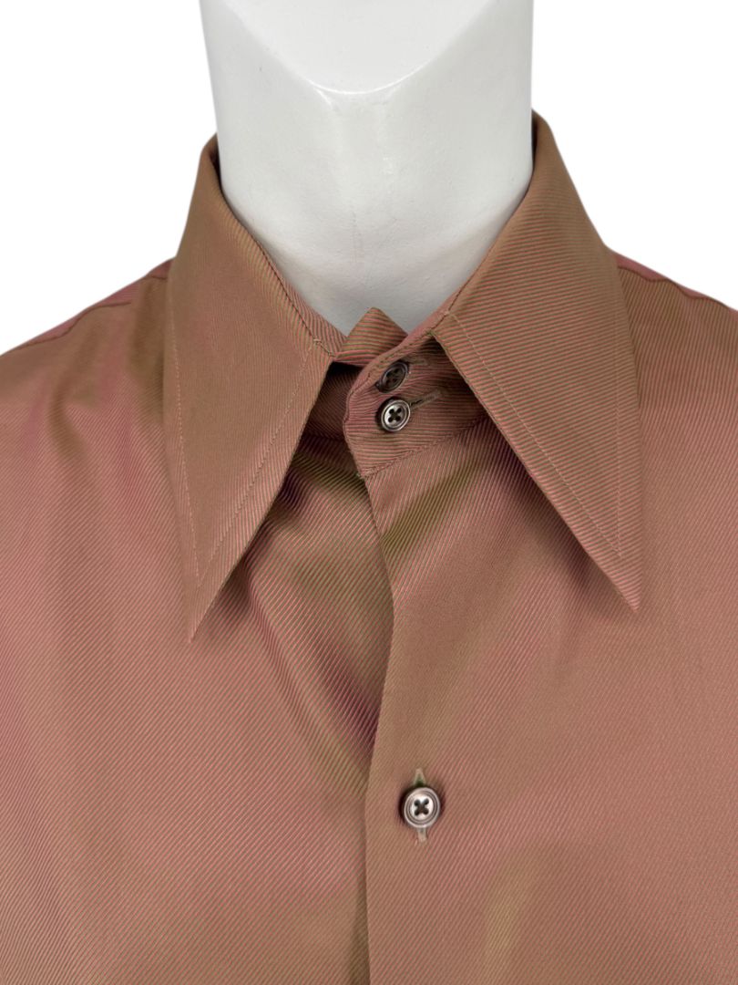 Craig Taylor Copper-Toned Long-Sleeve Button-Down Shirt – Size XL