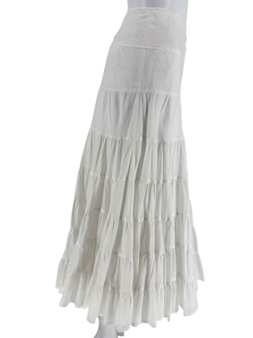 Pauw Amsterdam White Tiered Maxi Skirt – Size 3