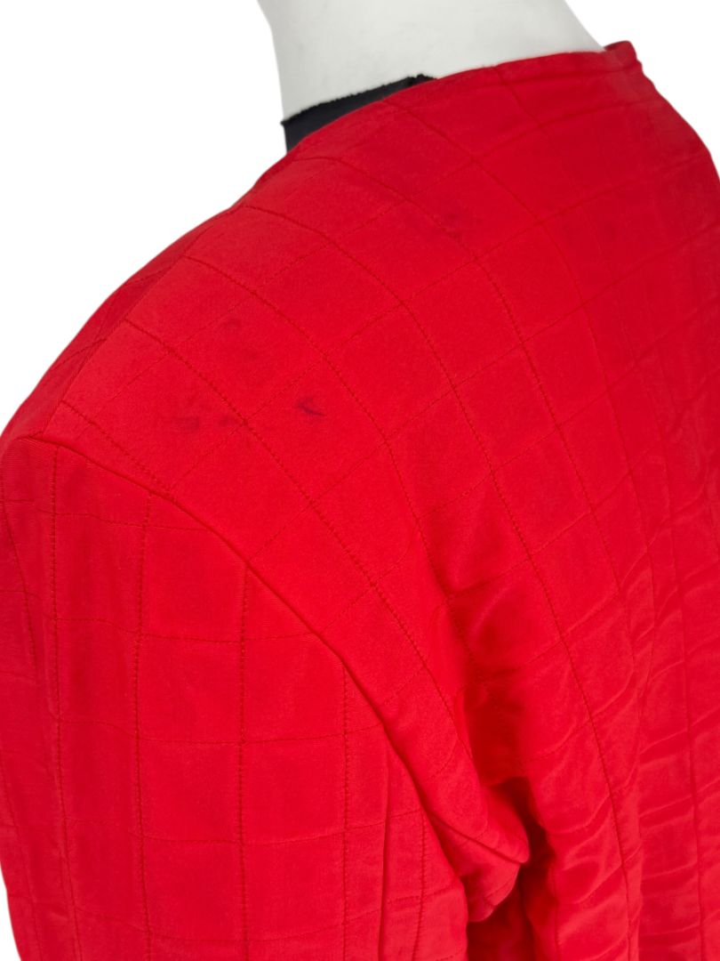 Chanel Red Quilted Identification Jacket – Size 42