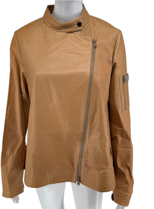 Brand New Brunello Cucinelli Leather Moto Jacket – Size 44