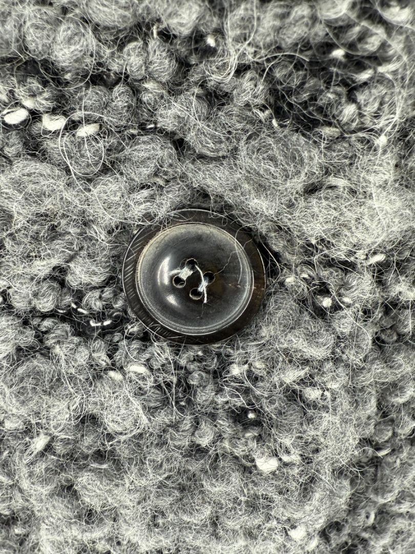 Armani Collezioni Gray Bouclé Knit Coat – Size 10