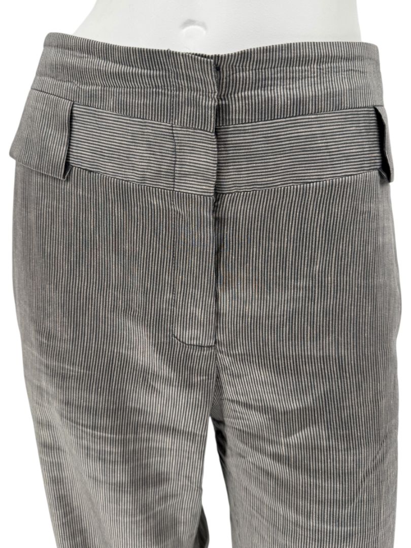 M. Siamo Women’s Striped Linen-Silk Blend Two-Piece Suit – Size 12