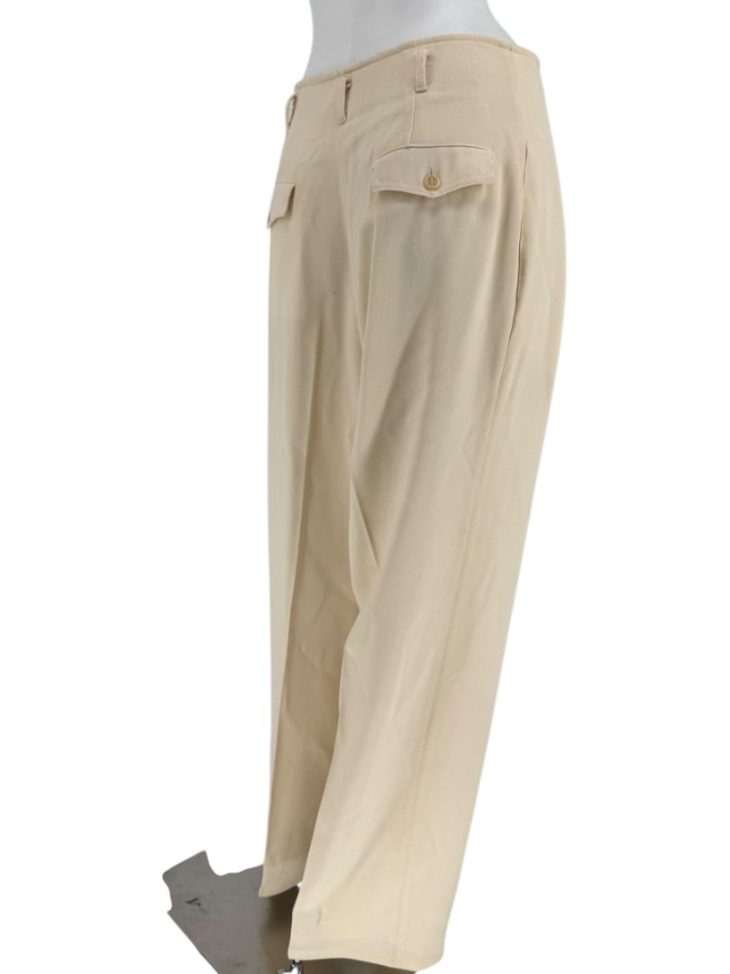 Ron Leal Cream Wool Pantsuit – Size 12