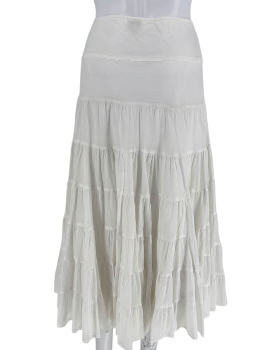 Pauw Amsterdam White Tiered Maxi Skirt – Size 3