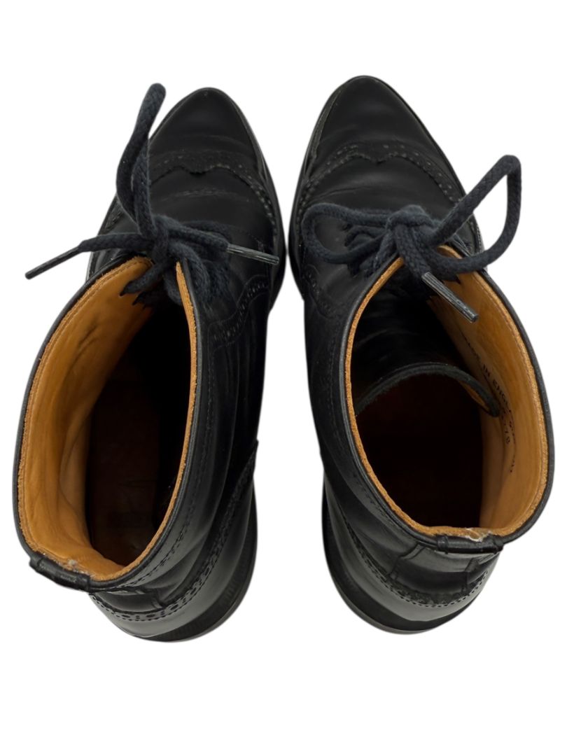 George Cox x Yohji Yamamoto Black Leather Brogue Boots – Size 6.5 Men’s