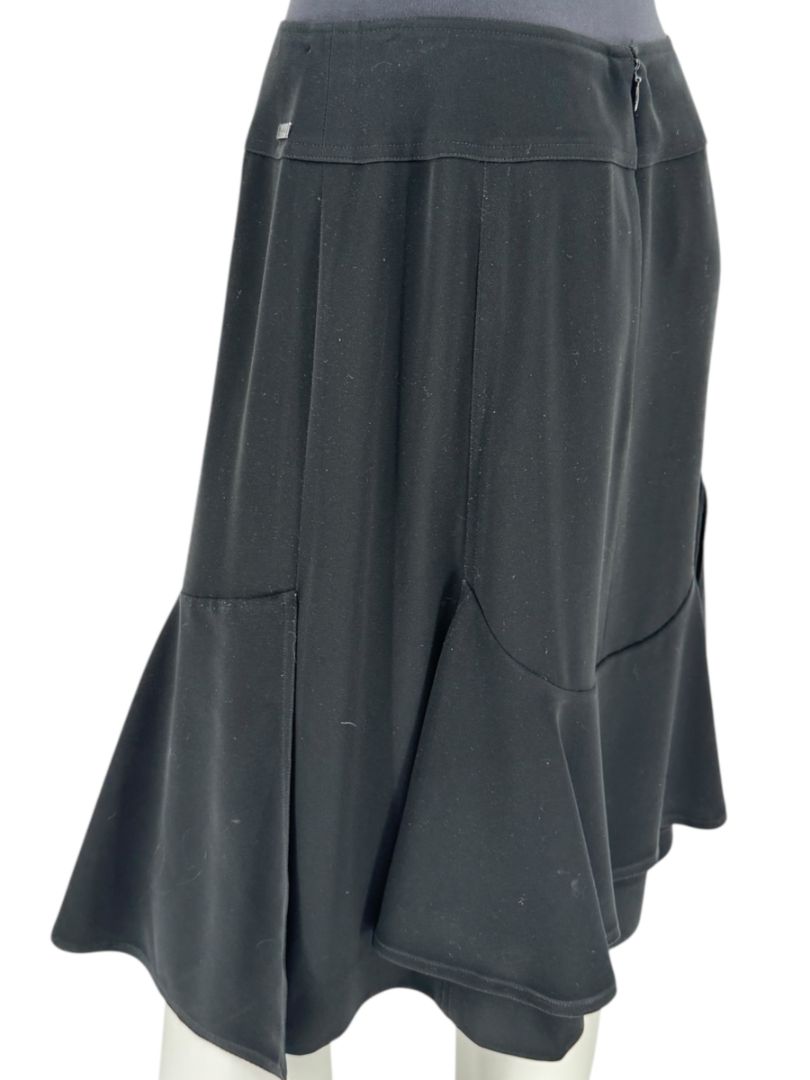 Chanel Black Flounce-Hem Skirt – Size FR 42 (US 10)