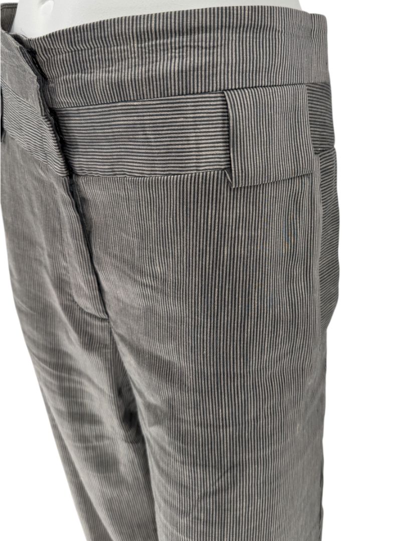 M. Siamo Women’s Striped Linen-Silk Blend Two-Piece Suit – Size 12