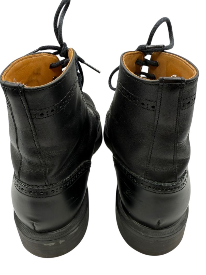 George Cox x Yohji Yamamoto Black Leather Brogue Boots – Size 6.5 Men’s