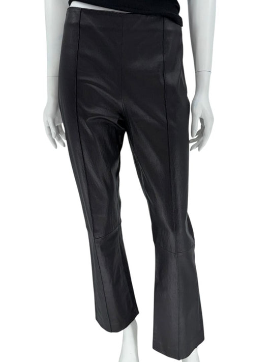 The Row Black Lambskin Flared Leather Pants – Size L