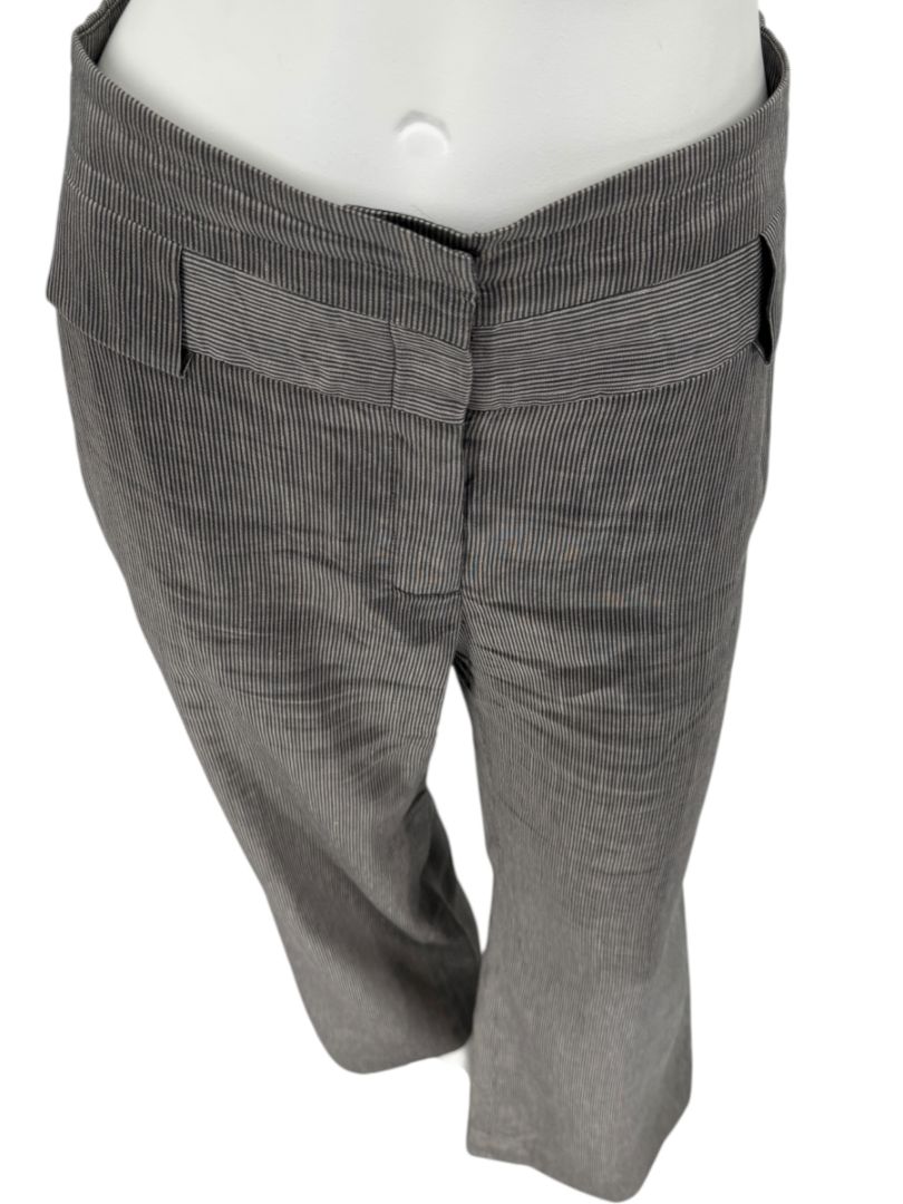 M. Siamo Women’s Striped Linen-Silk Blend Two-Piece Suit – Size 12