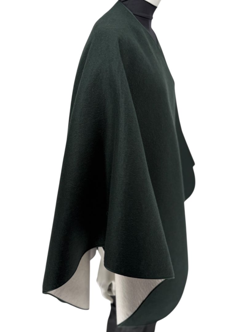 Pamella Roland Forest Green Wool Cape – O/S