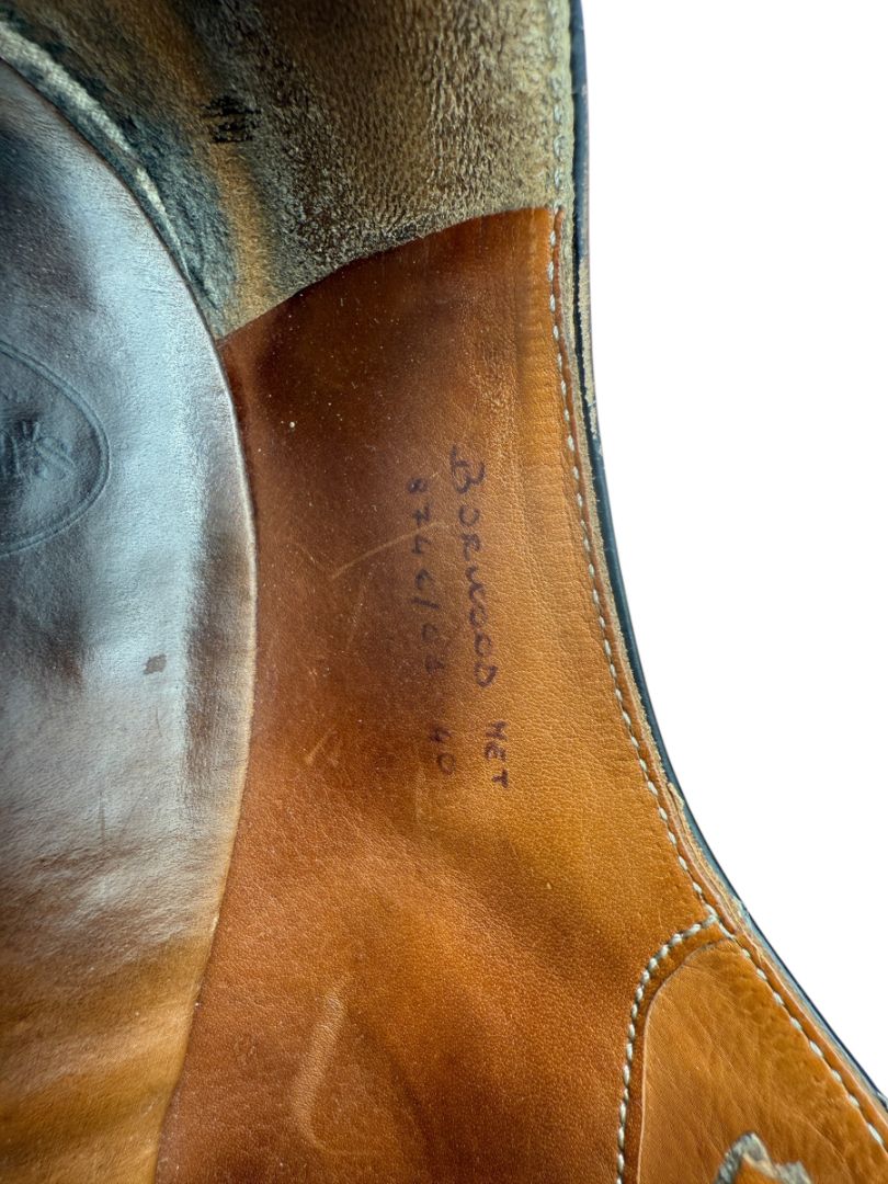 Church’s Black Studded Leather Brogue Oxford Shoes – Mens Size 40