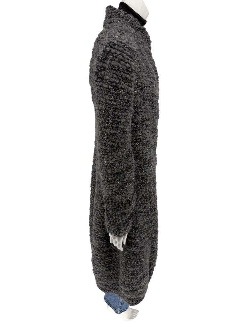 Armani Collezioni Gray Bouclé Knit Coat – Size 10