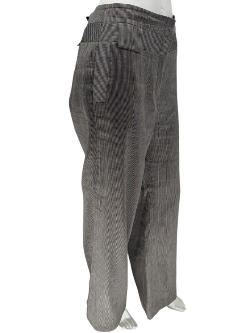 M. Siamo Women’s Striped Linen-Silk Blend Two-Piece Suit – Size 12