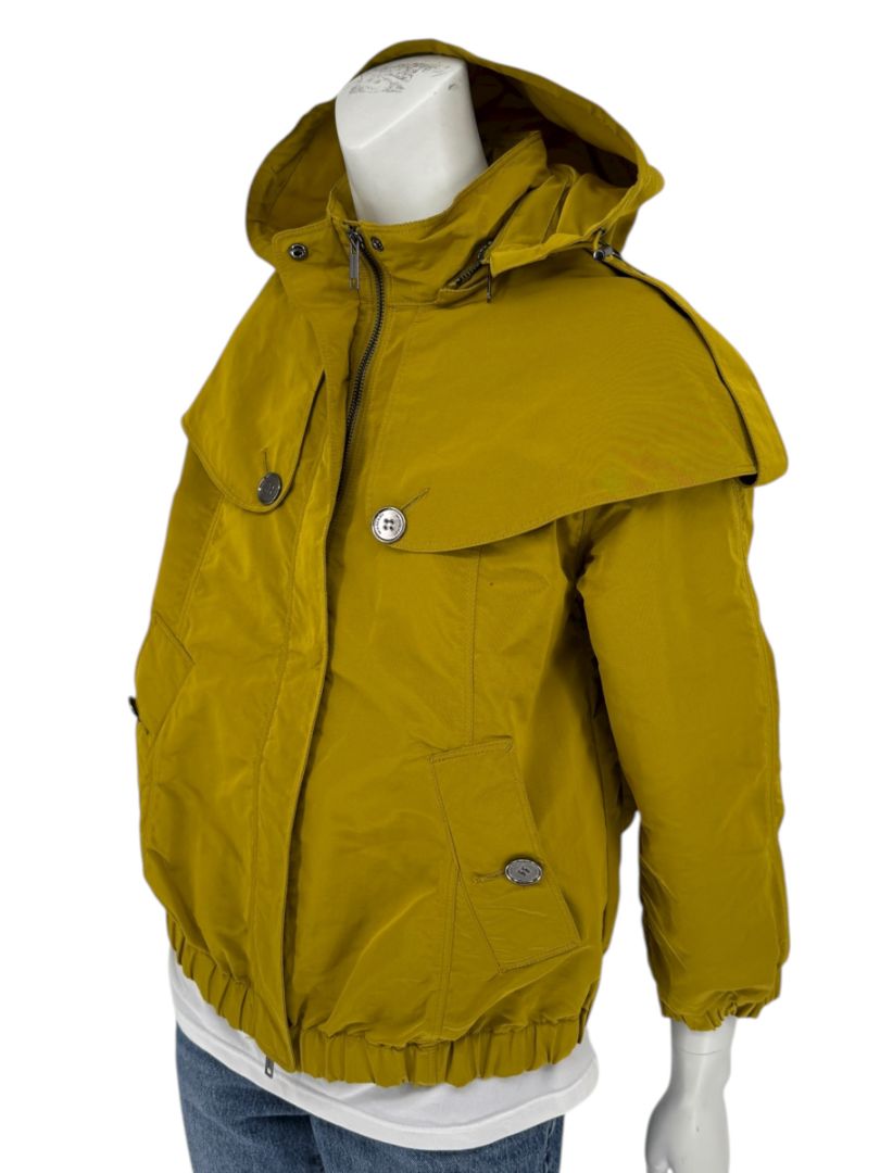 Burberry London Mustard Yellow Hooded Utility Jacket – Size L