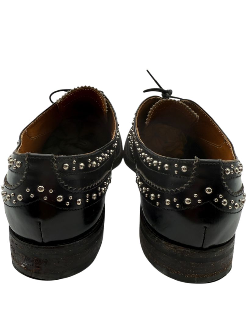 Church’s Black Studded Leather Brogue Oxford Shoes – Mens Size 40