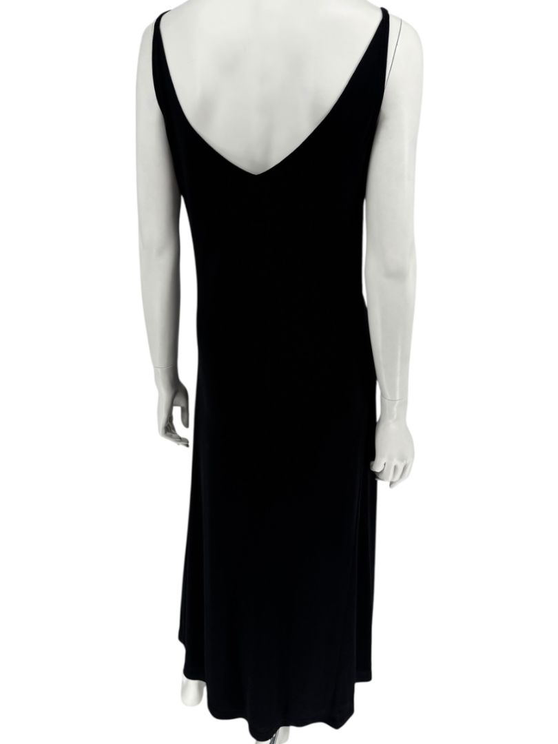 Lida Baday Black V-Neck Slip Dress – Size L