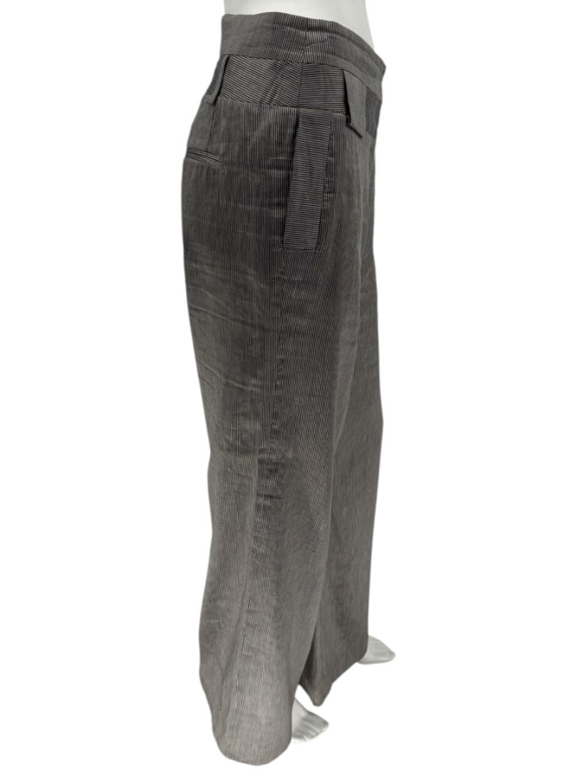 M. Siamo Women’s Striped Linen-Silk Blend Two-Piece Suit – Size 12