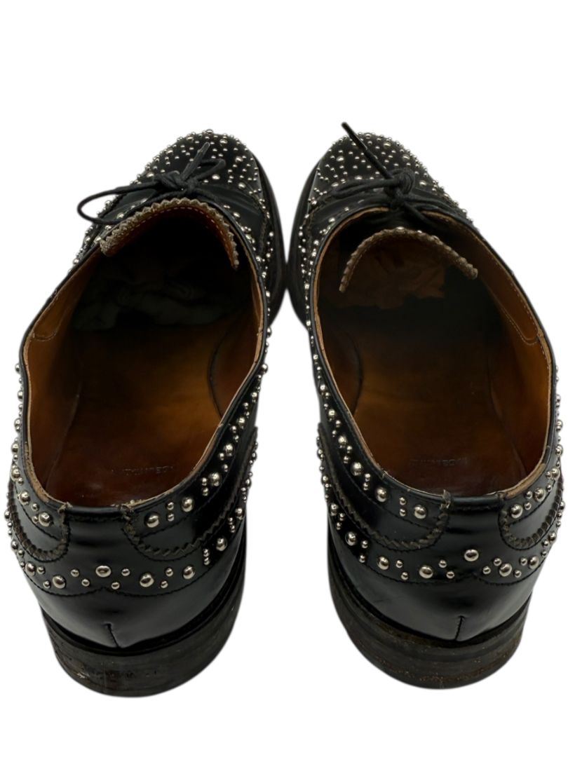 Church’s Black Studded Leather Brogue Oxford Shoes – Mens Size 40