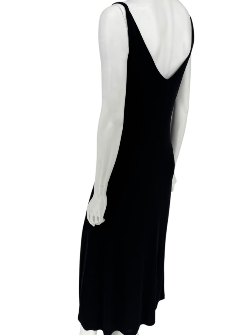 Lida Baday Black V-Neck Slip Dress – Size L