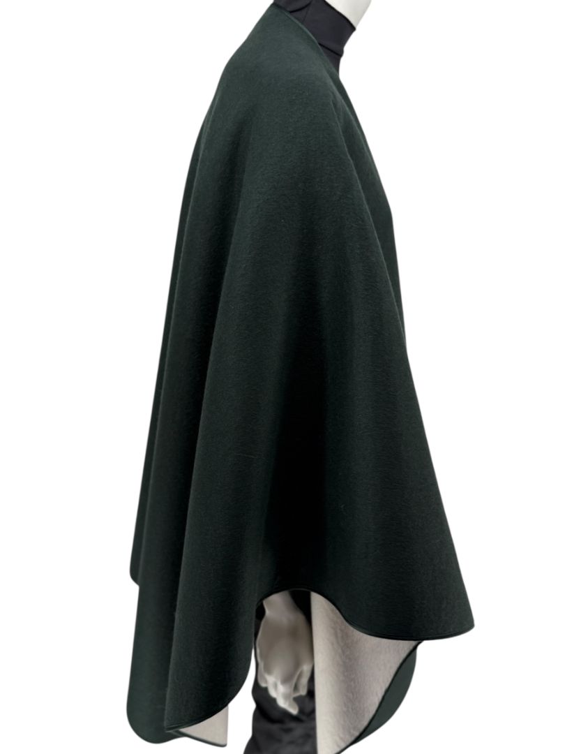 Pamella Roland Forest Green Wool Cape – O/S