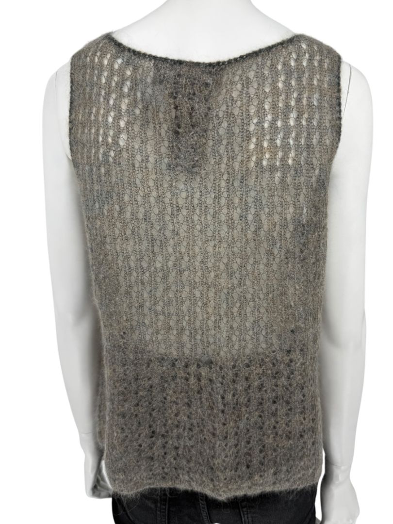 Linda Allard Ellen Tracy “Sage” Mohair Blend Open-Knit Tank – Size XL