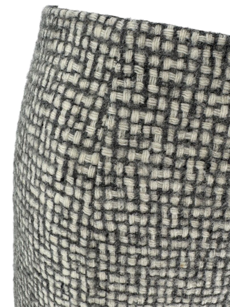 Paule Ka Gray and Ivory Textured Wide-Leg Trousers – Size 44