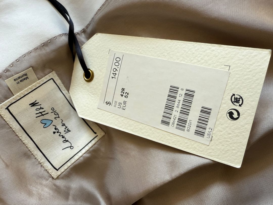 Lanvin ♥ H&M Men’s Beige Tuxedo Blazer – Limited Edition – EU 52/US 42R