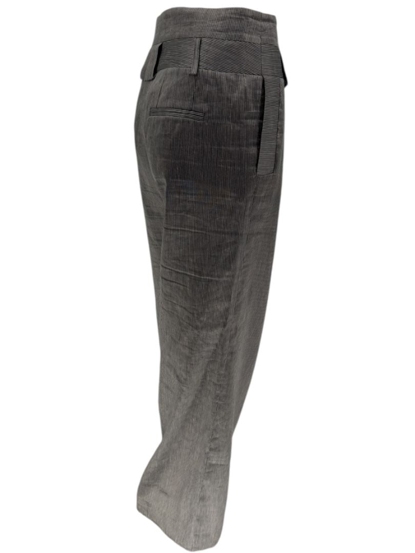 M. Siamo Women’s Striped Linen-Silk Blend Two-Piece Suit – Size 12